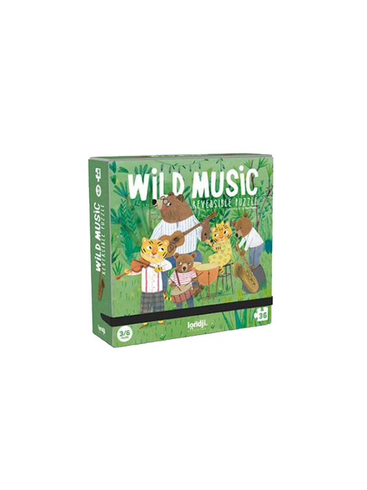 Puzzles recto-verso pour enfants Wild Music