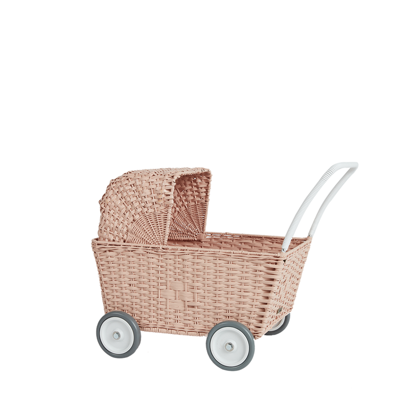 Puppenwagen aus Rattan