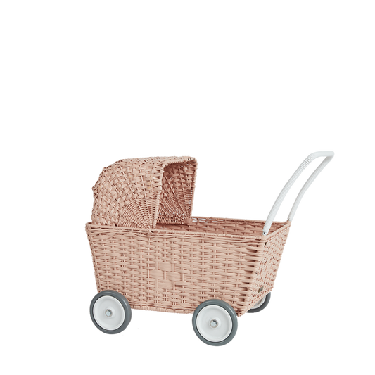 chariot de poupée en rotin Strolley