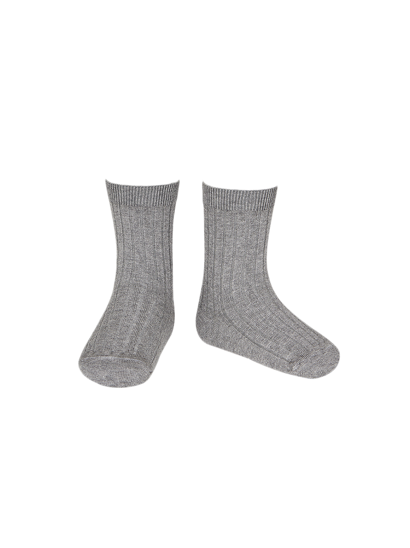 kurze Socken aus Baumwollripp