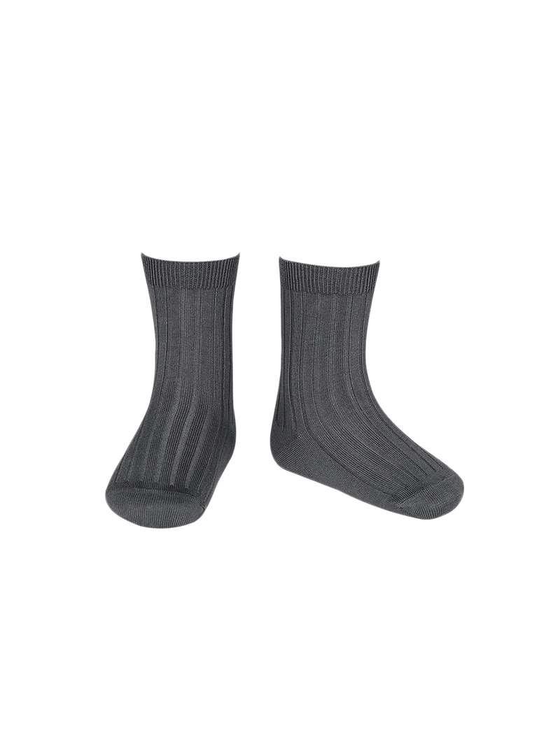 kurze Socken aus Baumwollripp