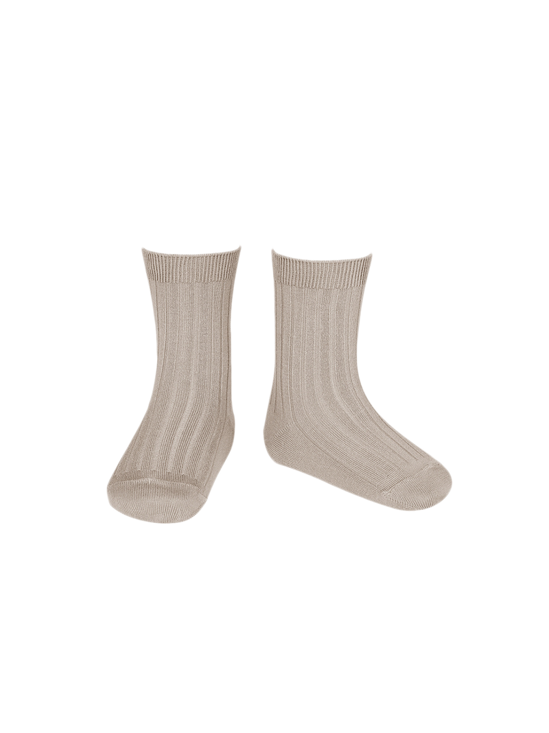 kurze Socken aus Baumwollripp