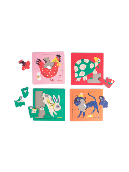 puzzles bébé 4 animaux