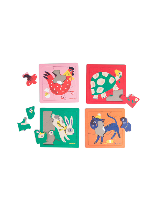 puzzles bébé 4 animaux