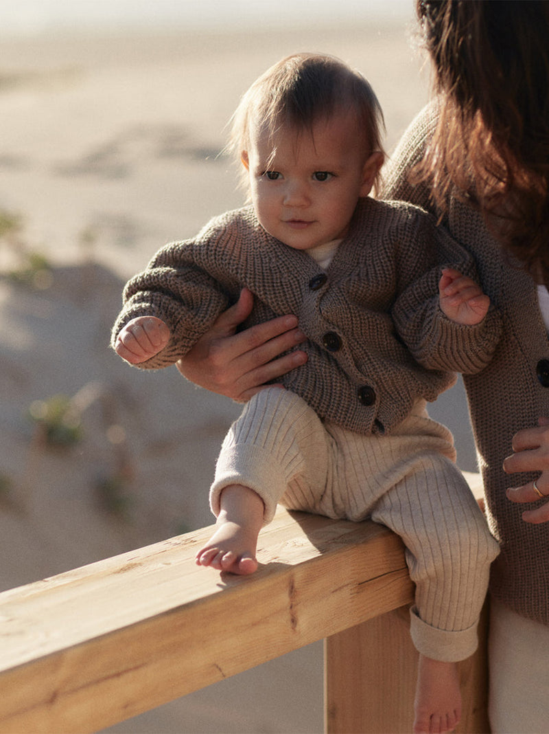 Cardigan de tous les jours en laine mérinos pour enfants