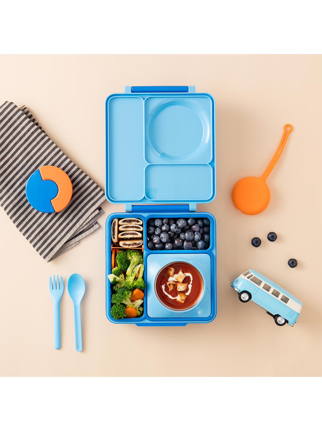 OmieBox Lunchbox mit Thermoskanne und Fächern