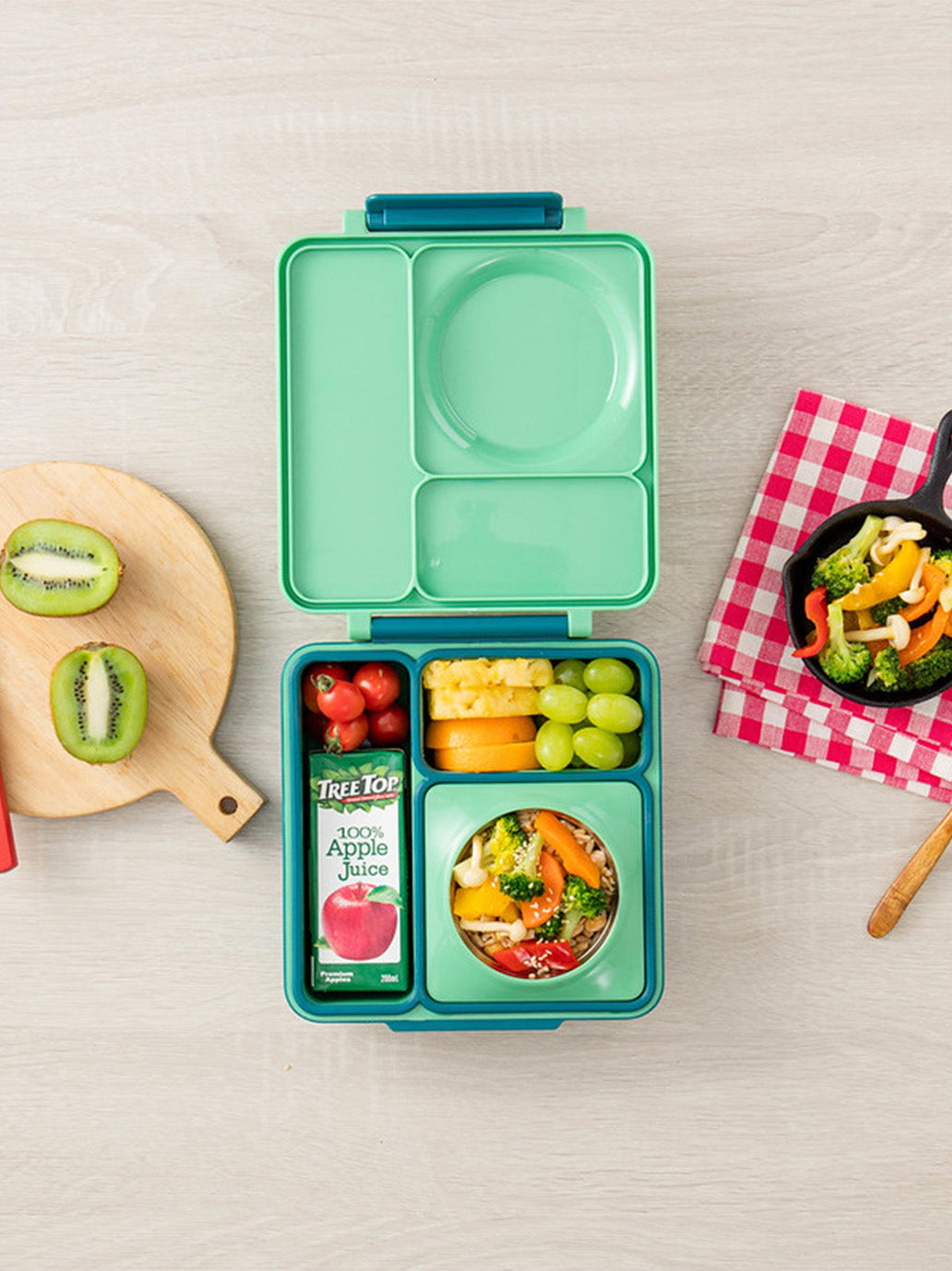 OmieBox Lunchbox mit Thermoskanne und Fächern