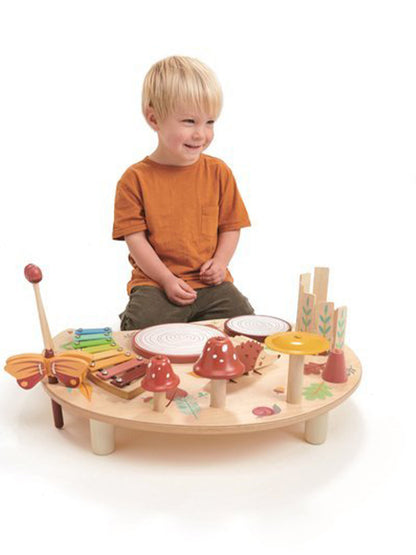 Table musicale avec instruments