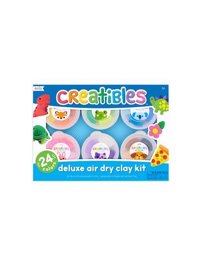 Pâte à modeler Creatibles Air Dry Clay Kit 24 couleurs