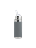 bouteille thermos en acier avec couvercle en silicone gris 260 ml