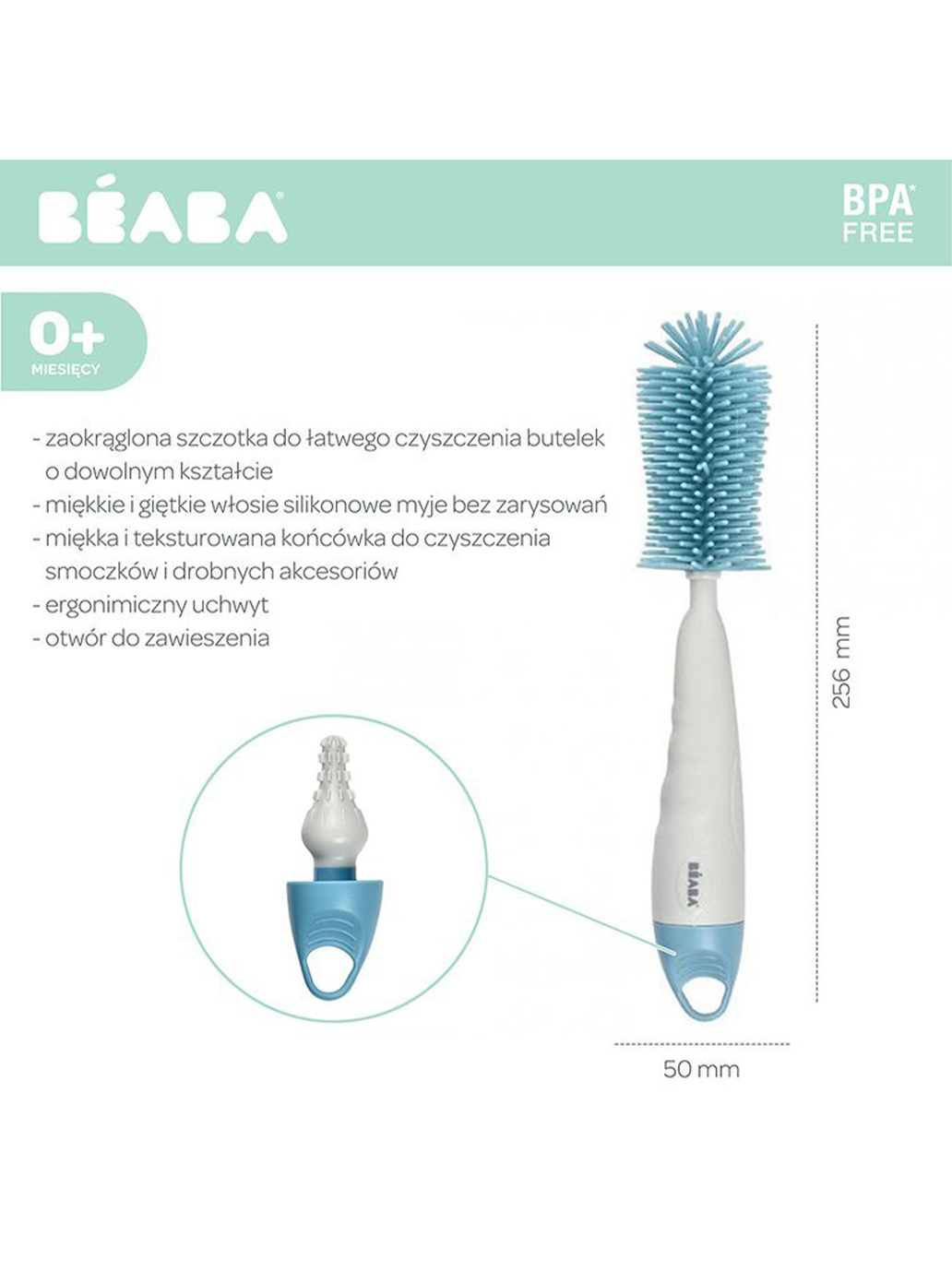 Brosse en silicone pour biberons et tétines