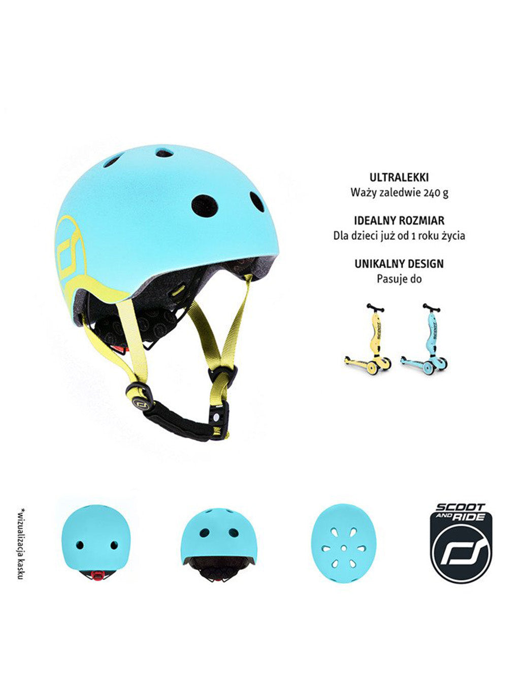 Casque enfant réglable avec lumière