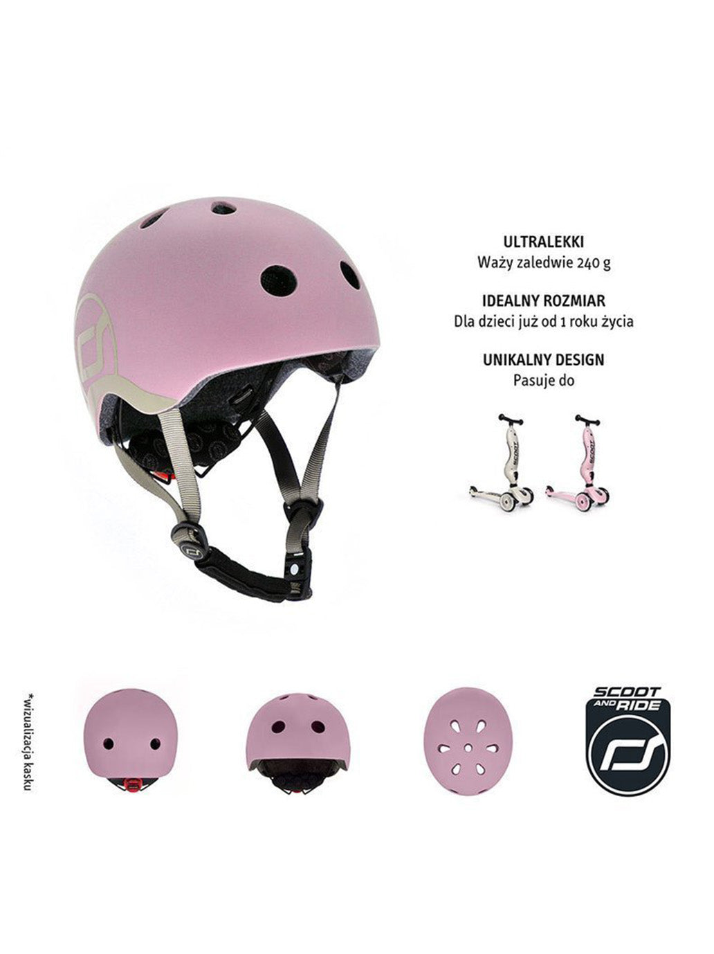 Casque enfant réglable avec lumière