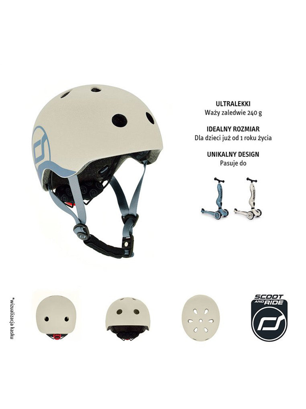 Casque enfant réglable avec lumière