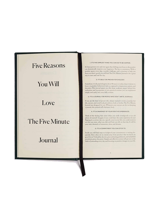 Das Five-Minute-Journal-Notizbuch