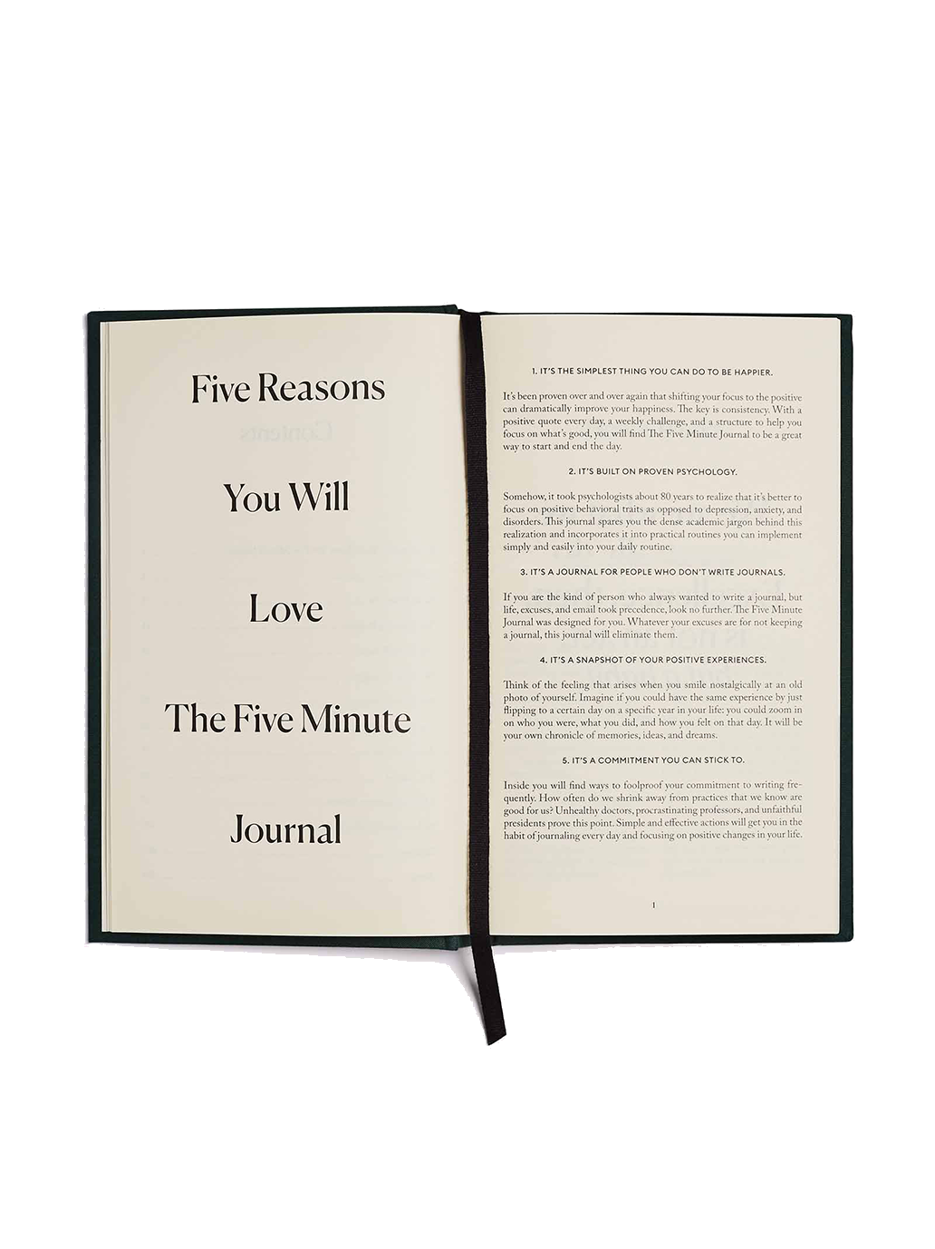 Das Five-Minute-Journal-Notizbuch