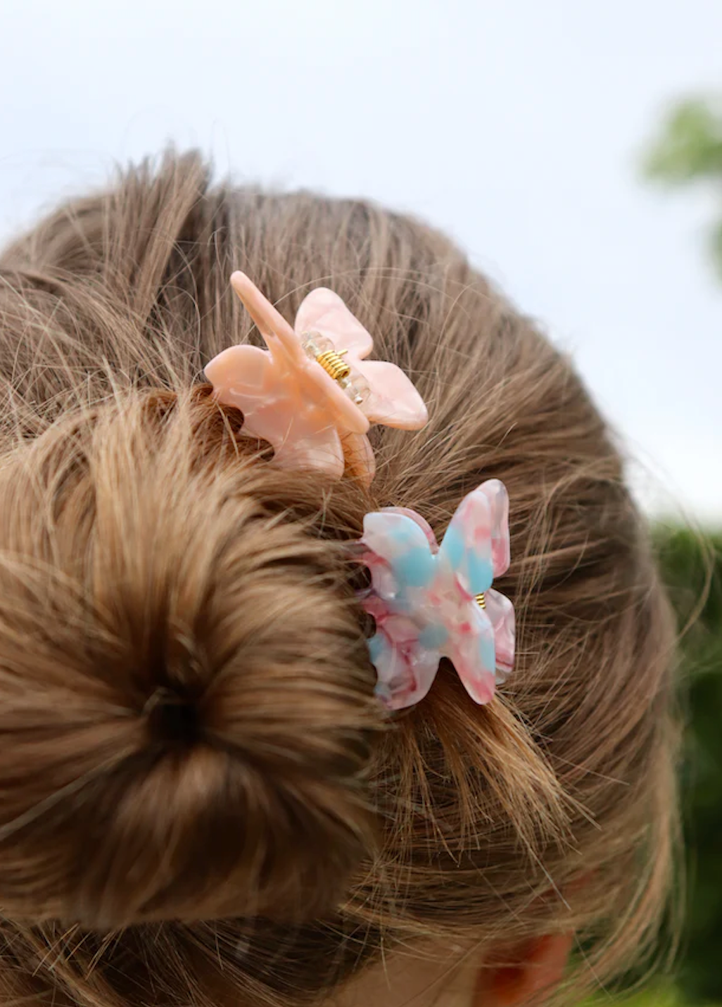 Petite pince à cheveux griffe de papillon