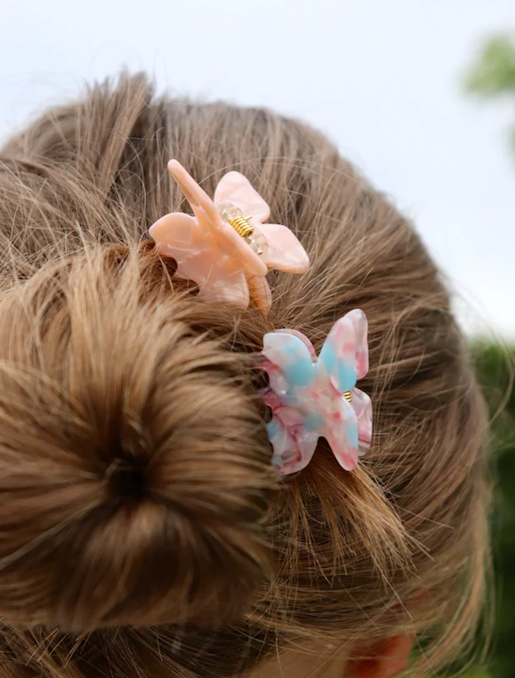 Petite pince à cheveux griffe de papillon