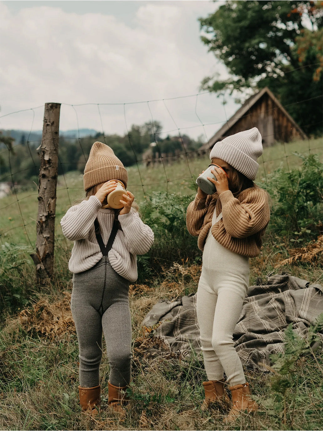 leggings à bretelles vintage mérinos