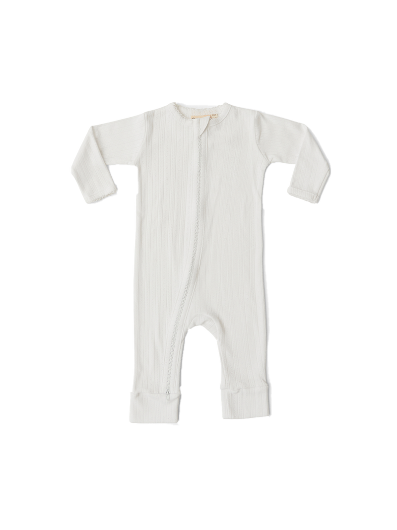 Allie Baby-Pointelle-Pyjama mit Reißverschluss