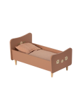 Mini-Kinderbett aus Holz mit Bettwäsche