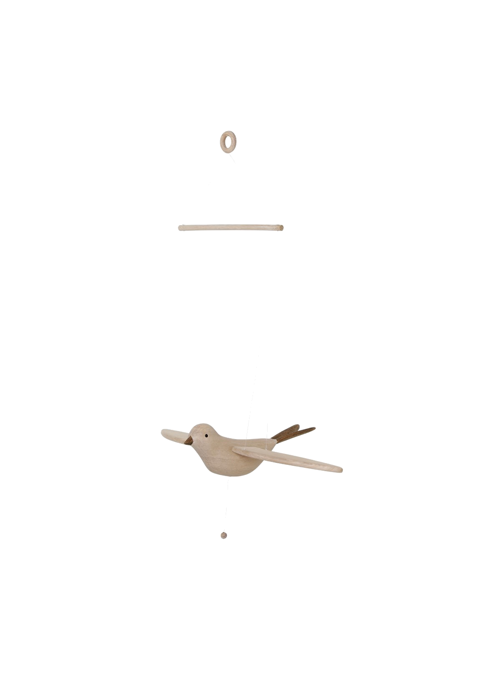 Fliegendes Koko-Vogel-Mobile aus Holz