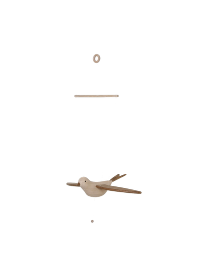 Fliegendes Koko-Vogel-Mobile aus Holz