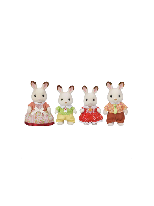 Famille de lapins en chocolat