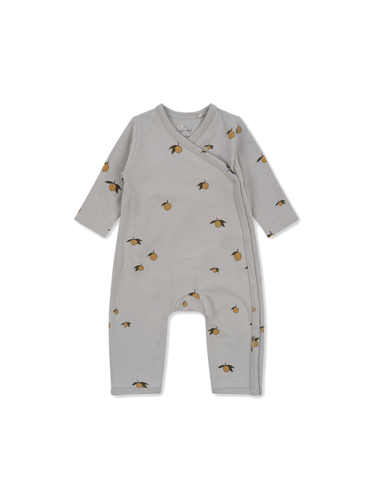 Pyjama cache-cœur en coton biologique Onesie nouveau-né