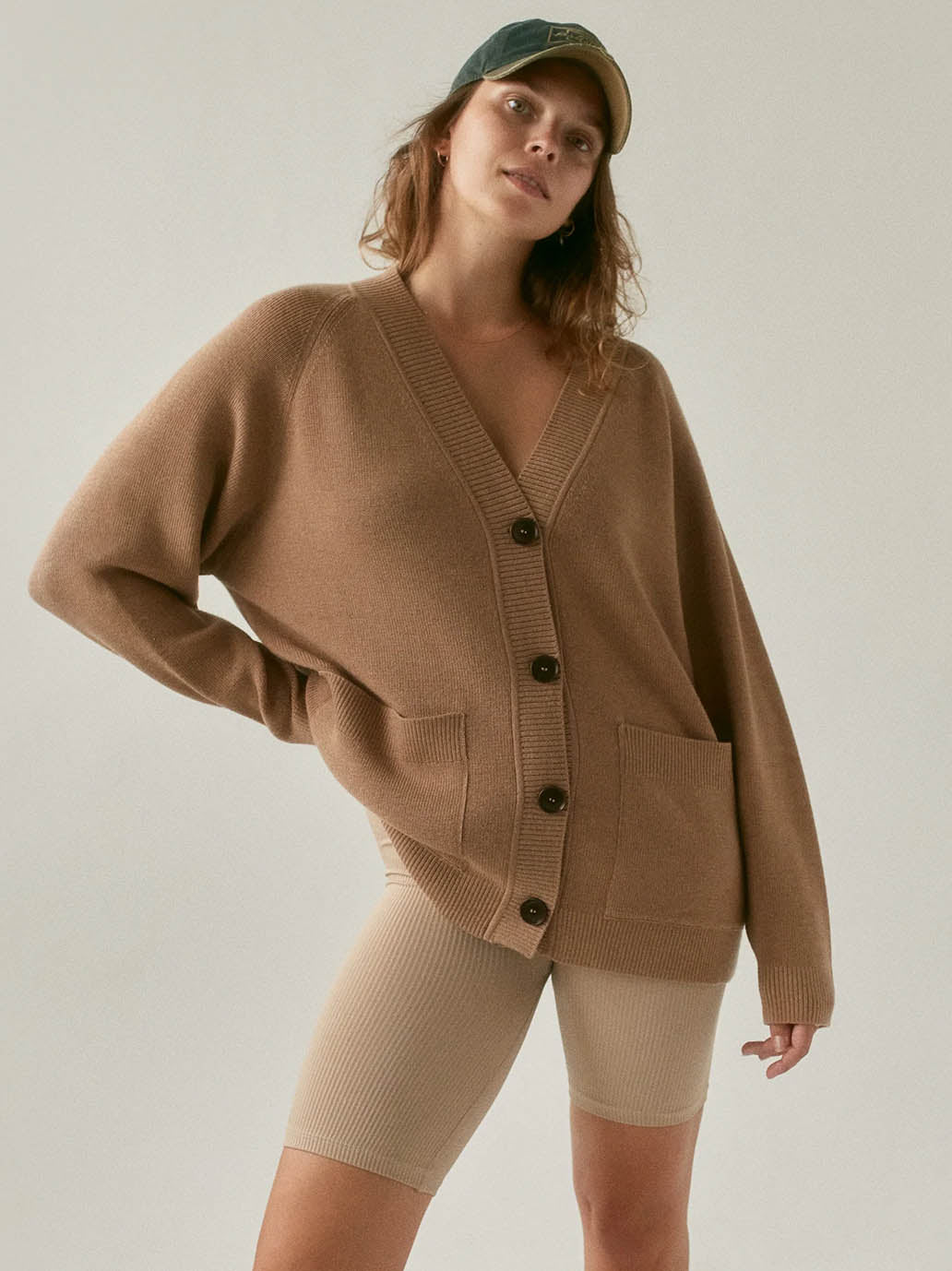 Cardigan quotidien en laine mérinos pour femme