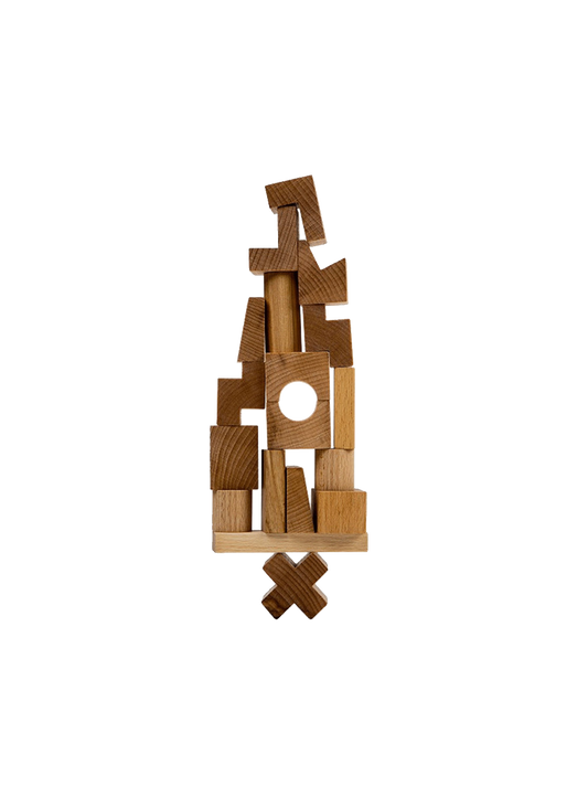 Puzzleturm aus Holz
