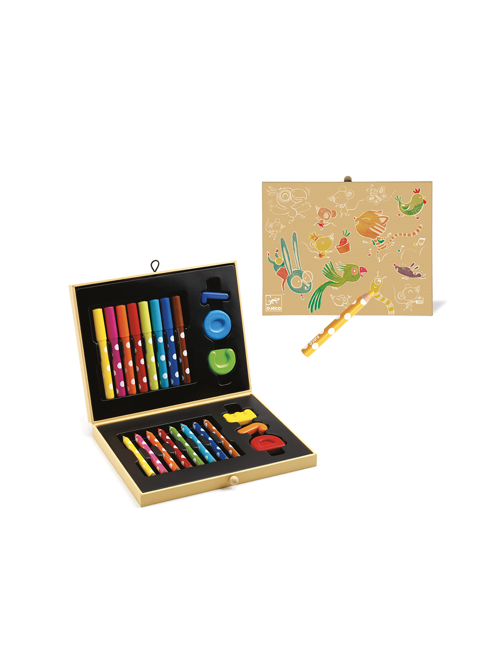 Künstlerische Set-Box mit Farben