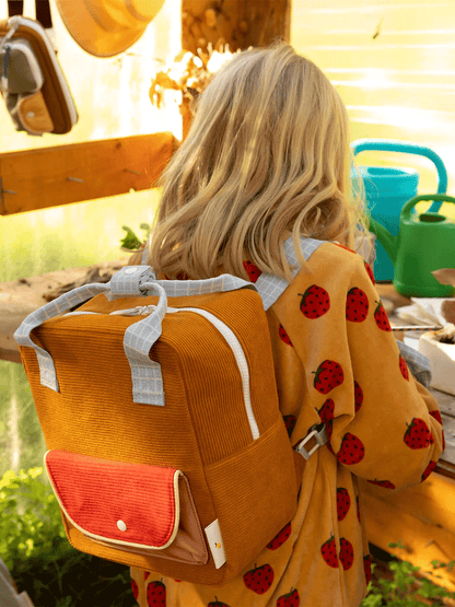 Petit sac à dos en velours côtelé Farmhouse