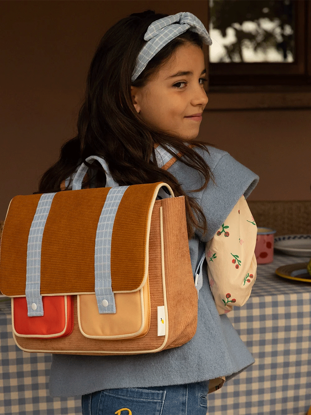 Cartable en velours côtelé Farmhouse