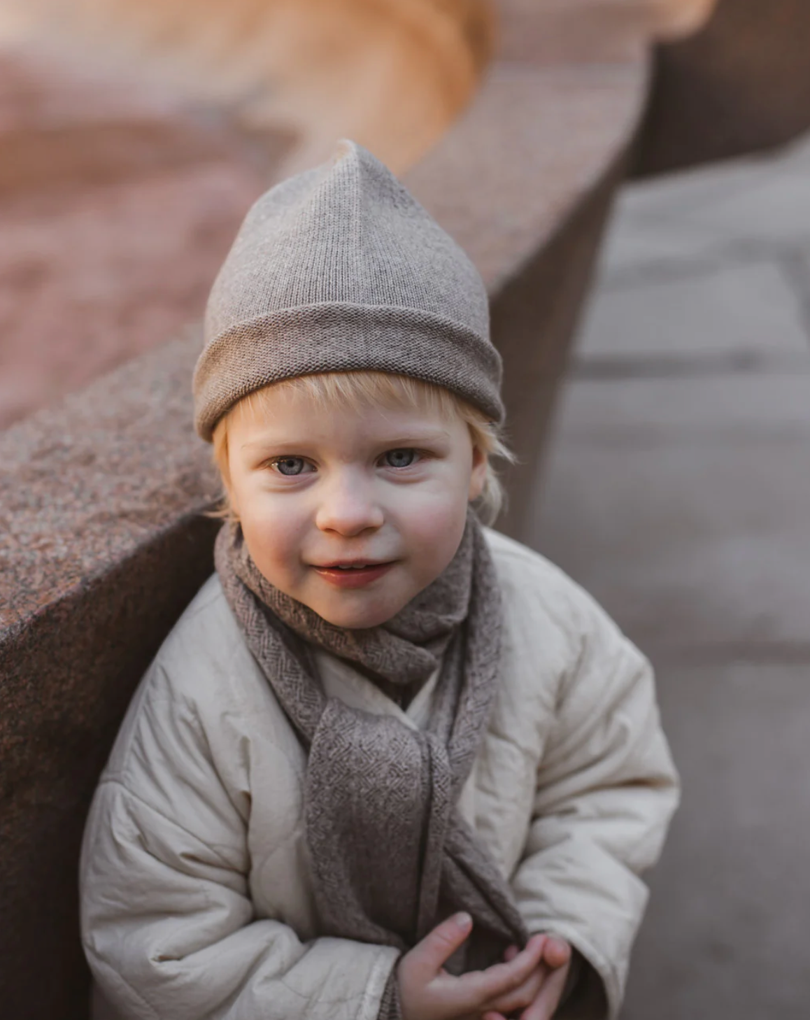 dünne, ganzjährige Efa Beanie-Mütze aus Merinowolle