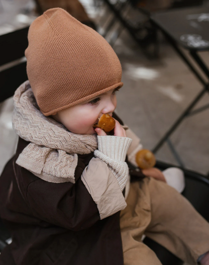 dünne, ganzjährige Efa Beanie-Mütze aus Merinowolle