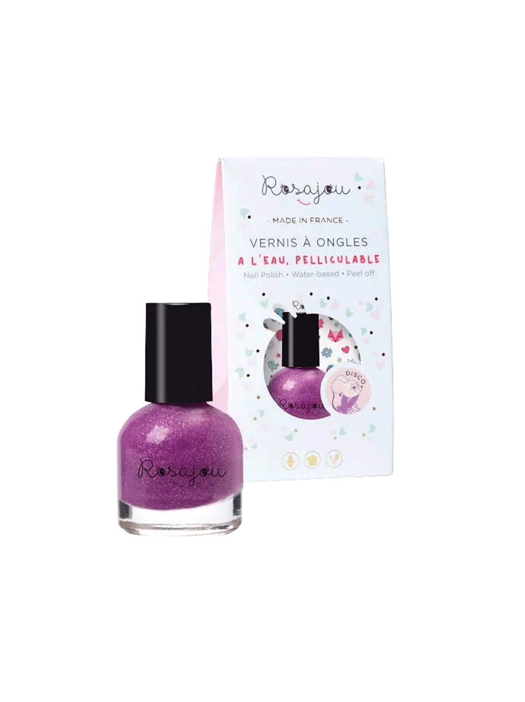 Vernis à ongles décollable pour enfants + autocollants