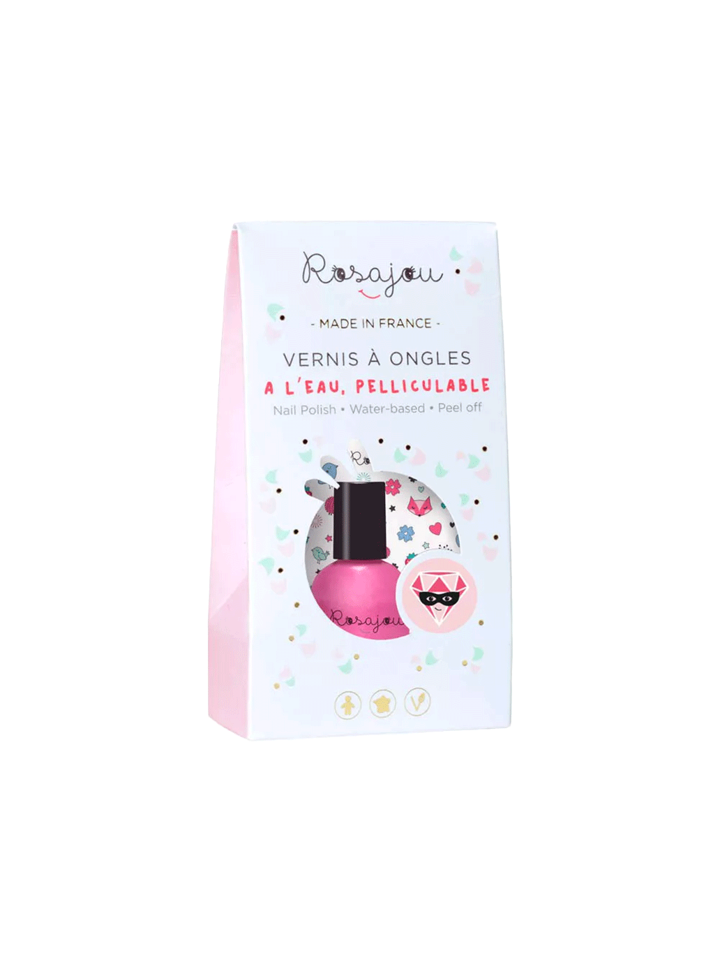 Vernis à ongles décollable pour enfants + autocollants