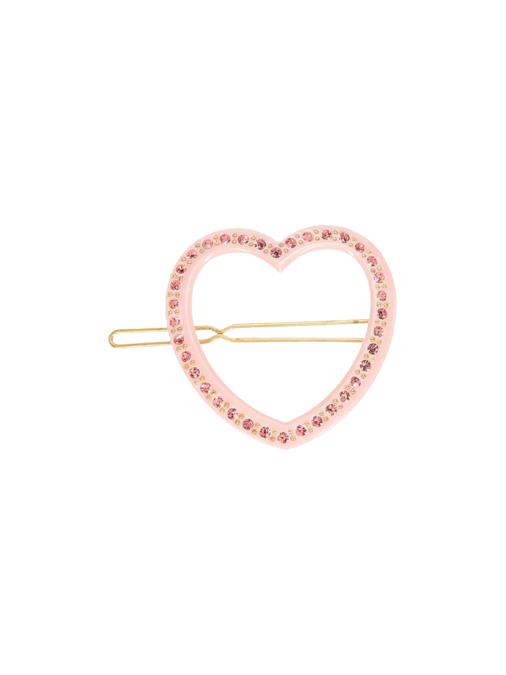 Barrette à cheveux coeur diamant