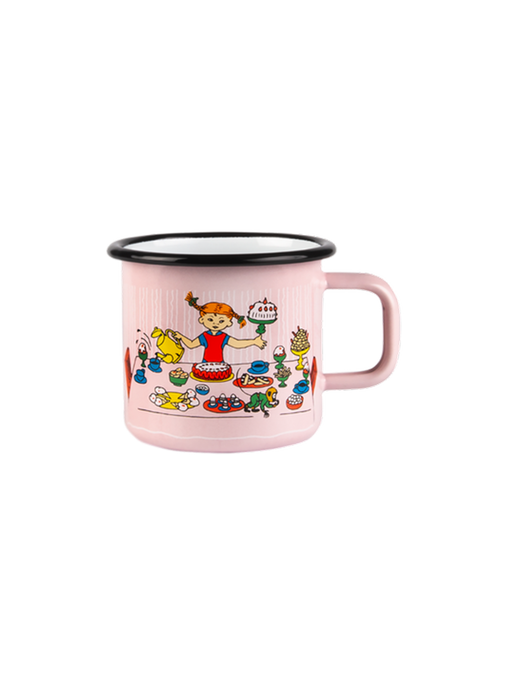 Tasse rétro en émail Pippi 3,7 dl