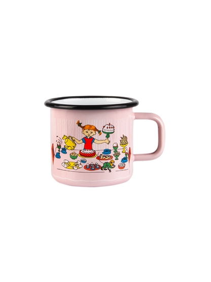 Tasse rétro en émail Pippi 3,7 dl