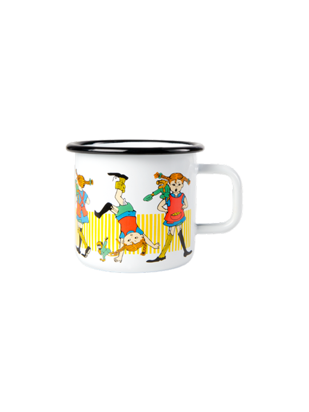 Tasse rétro en émail Pippi 3,7 dl