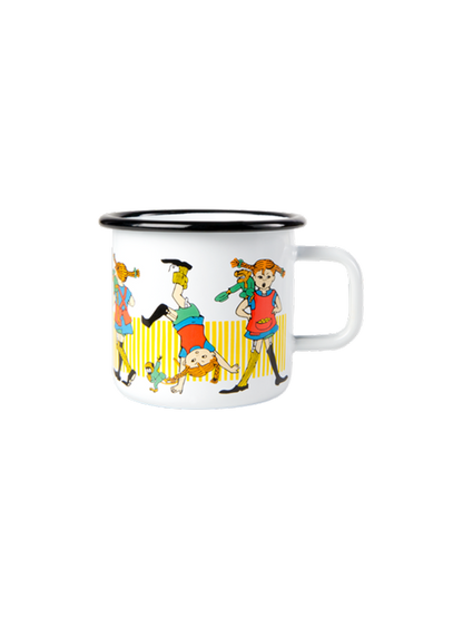 Tasse rétro en émail Pippi 3,7 dl