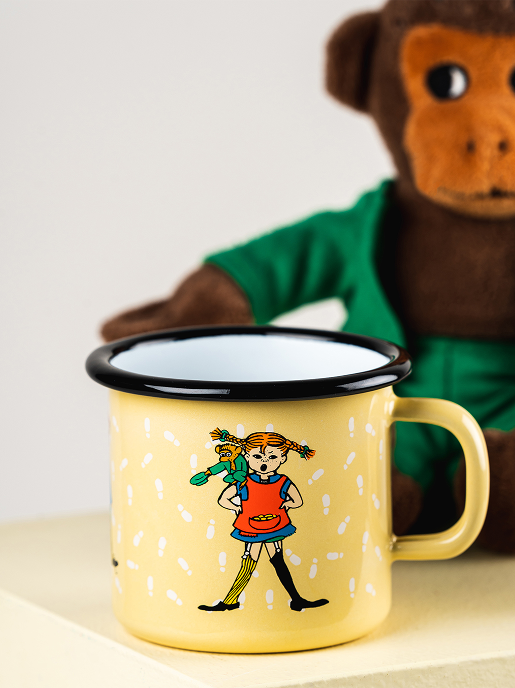 Tasse rétro en émail Pippi 2,5 dl