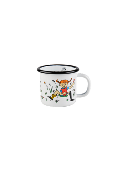 Tasse rétro en émail Pippi 1,5 dl