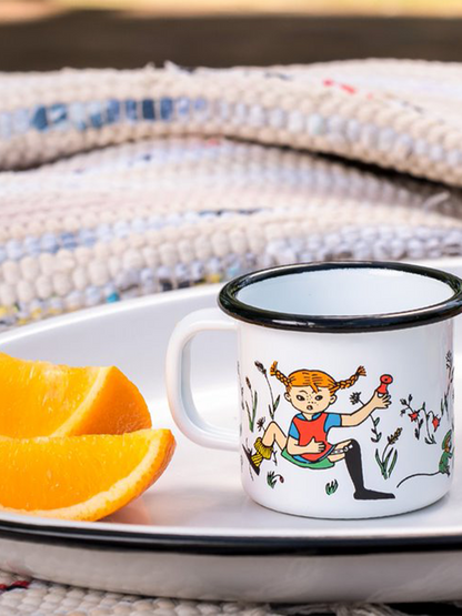 Tasse rétro en émail Pippi 1,5 dl