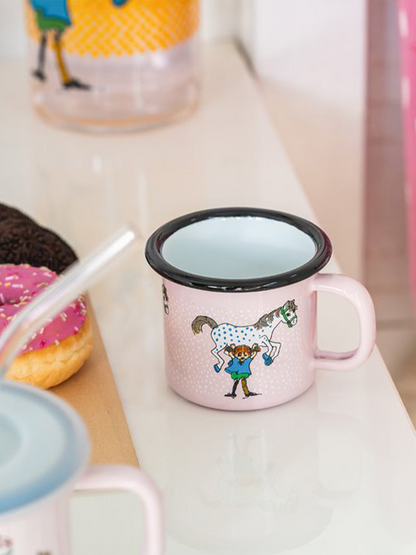 Tasse rétro en émail Pippi 1,5 dl