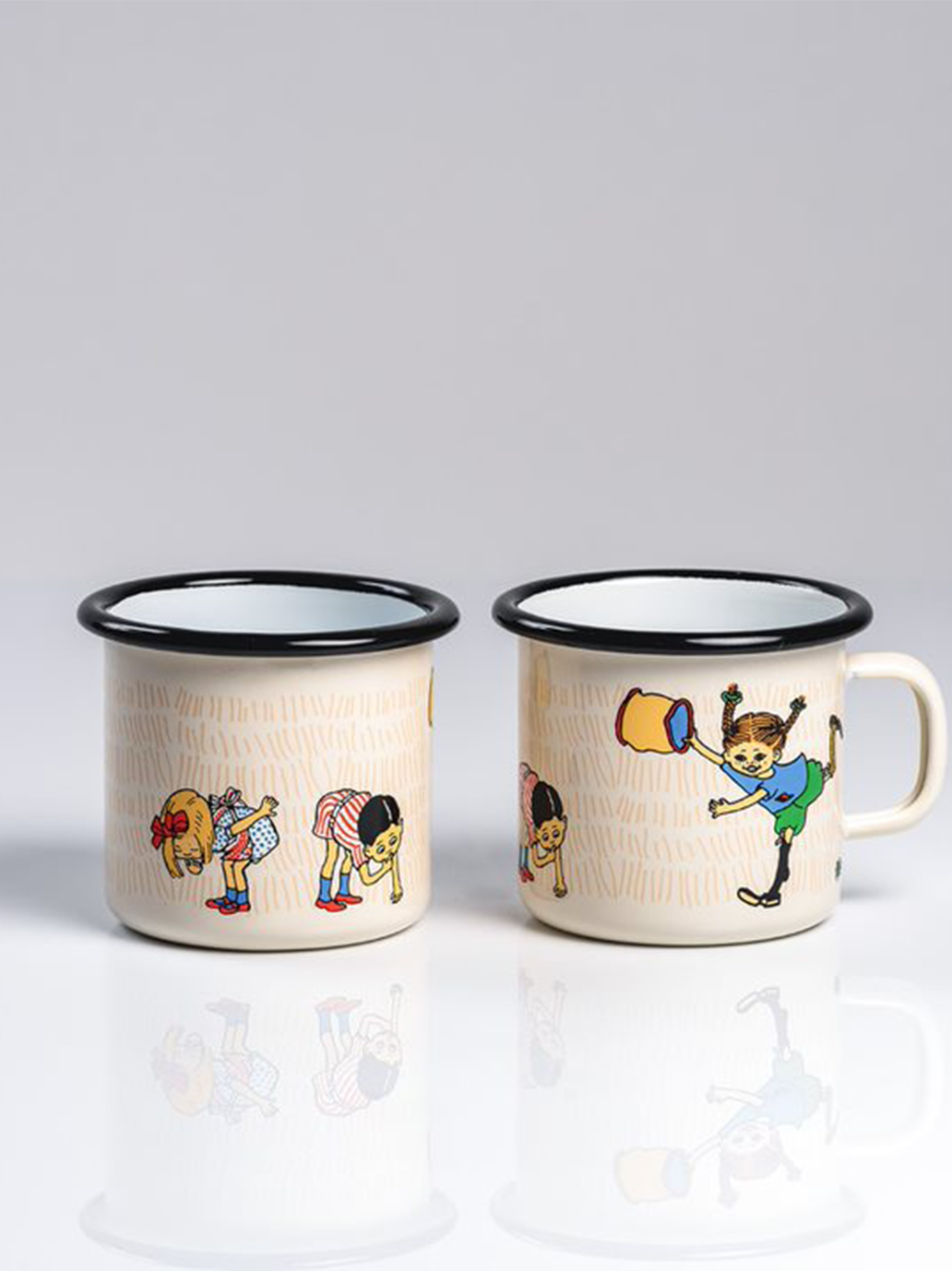 Tasse rétro en émail Pippi 2,5 dl