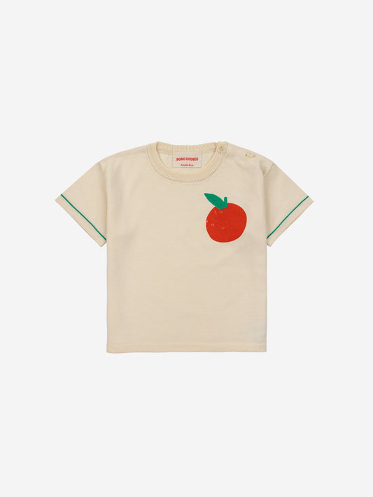 T-shirt bébé tomate tricoté