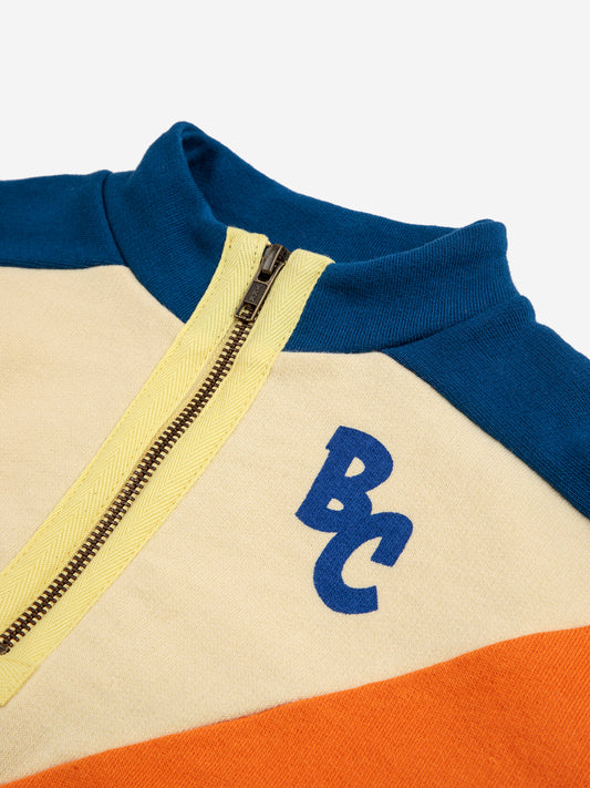 BC Color Block-Sweatshirt mit Reißverschluss